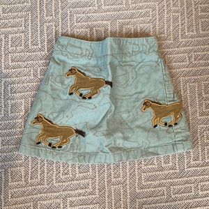 Lands End Corduroy Horse Skirt